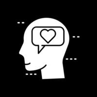 Dialog Glyph Inverted Icon vector