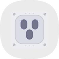 Outlet Flat Curve Icon vector