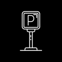 Parking Line Inverted Icon vector