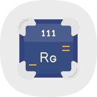 Roentgenium Flat Curve Icon vector