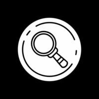 Search Glyph Inverted Icon vector