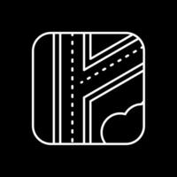 Road Line Inverted Icon vector