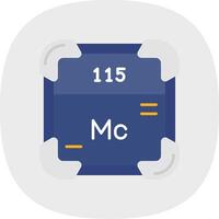 Moscovium Flat Curve Icon vector