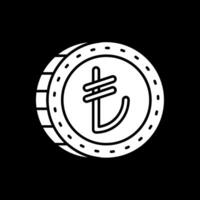 Turkish Glyph Inverted Icon vector