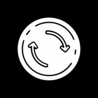 Refresh Glyph Inverted Icon vector