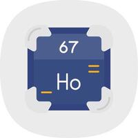 Holmium Flat Curve Icon vector