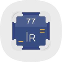 Iridium Flat Curve Icon vector