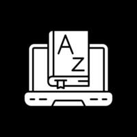 Dictionary Glyph Inverted Icon vector
