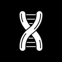 Dna Glyph Inverted Icon vector