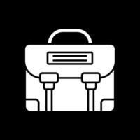 Briefcase Glyph Inverted Icon vector