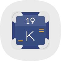 Potassium Flat Curve Icon vector