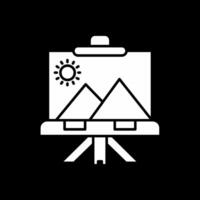 Canvas Glyph Inverted Icon vector