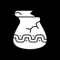 Jar Glyph Inverted Icon vector