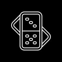 Domino Line Inverted Icon vector