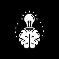 Brainstroming Glyph Inverted Icon vector