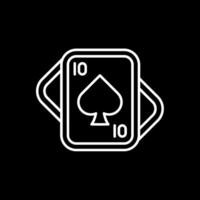 Spades Line Inverted Icon vector