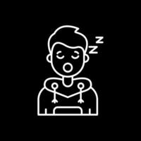 Sleep Line Inverted Icon vector