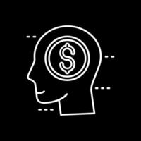 Greed Line Inverted Icon vector