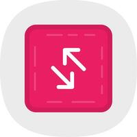 Swap Flat Curve Icon vector