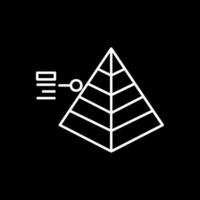 Piramid Line Inverted Icon vector