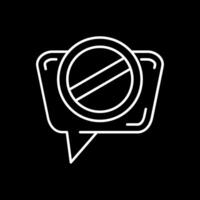 Blocked Line Inverted Icon vector