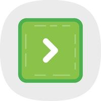 Chevron Flat Curve Icon vector
