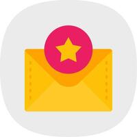 Star Flat Curve Icon vector