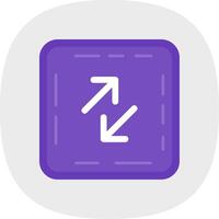 Swap Flat Curve Icon vector