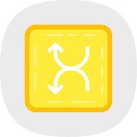 Shuffle Flat Curve Icon vector