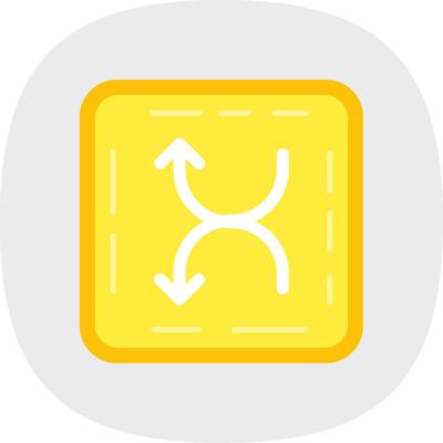 Shuffle Flat Curve Icon