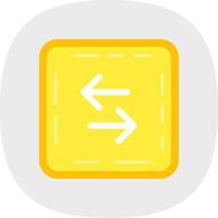 Swap Flat Curve Icon vector