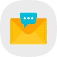 Chat Flat Curve Icon vector