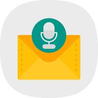 Microphone Flat Curve Icon vector