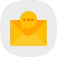 Chat Flat Curve Icon vector