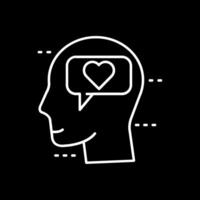 Dialog Line Inverted Icon vector