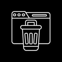 Bin Line Inverted Icon vector