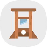 Guilotine Flat Curve Icon vector
