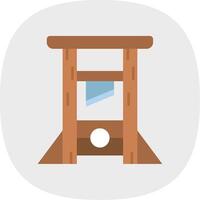 Guilotine Flat Curve Icon vector