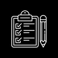 Exam Line Inverted Icon vector