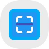 Scan Flat Curve Icon vector