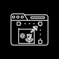 Resize Line Inverted Icon vector