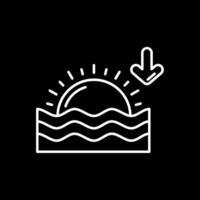 Sunset Line Inverted Icon vector