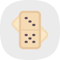 Domino Flat Curve Icon vector