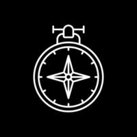 Compass Line Inverted Icon vector