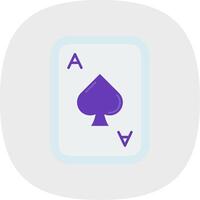 Spades Flat Curve Icon vector