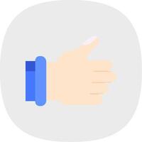 Like Flat Curve Icon vector
