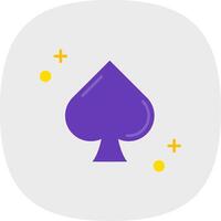 Spades Flat Curve Icon vector