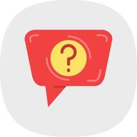 Question Flat Curve Icon vector