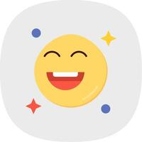 Smile Flat Curve Icon vector