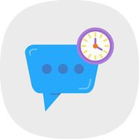 Time Flat Curve Icon vector